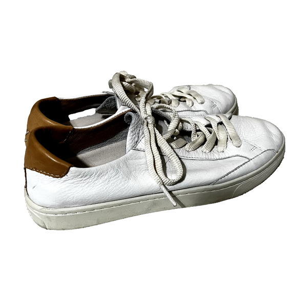Soludos Womens Sneakers White Ibiza Classic Low Shoe Leather Size 7 - Picture 1 of 9